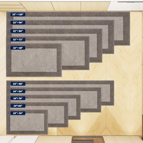 Non-Slip Kitchen Rug 24" x 36" - Absorbent Machine Washable Floor Mat