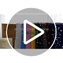 Navy Kids Blackout Curtains with Silver Stars - 42 x 63 Inch, 2 Panels