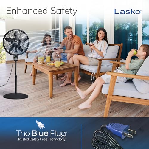 Lasko Cyclone Oscillating Pedestal Fan with Remote Control, 18" Blade, 54"