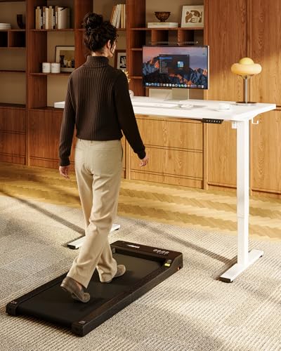 48-Inch Electric Standing Desk with 4 Memory Presets, White