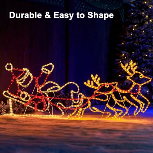 53ft 160 LED Waterproof Rope Lights, Battery & USB Powered Color Changing