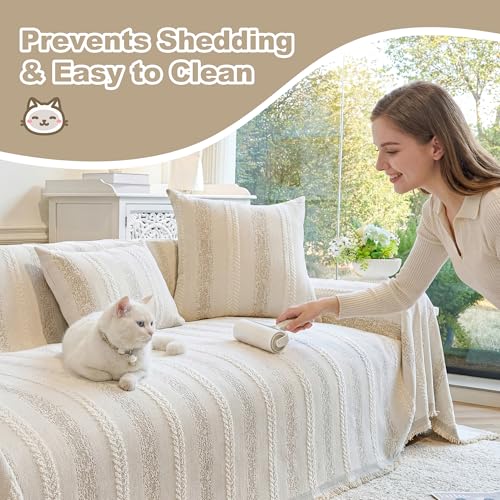 Washable Chenille Sofa Cover - Non-Slip Pet Furniture Protector (71" x 102")