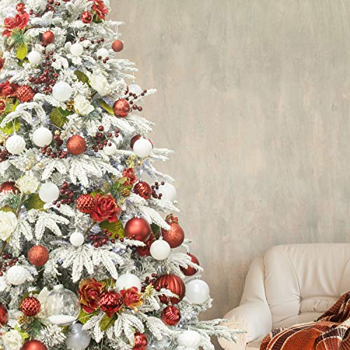 White Christmas Ball Ornaments Set of 20 - 3.15-Inch Shatterproof Decor