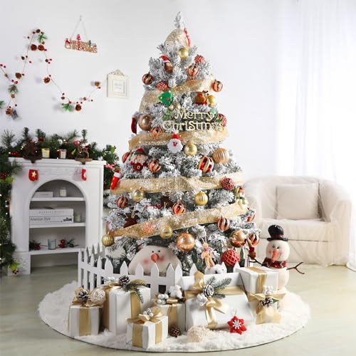 30-Piece Shatterproof Christmas Tree Ornament Set, 2.36-Inch Red and Gold