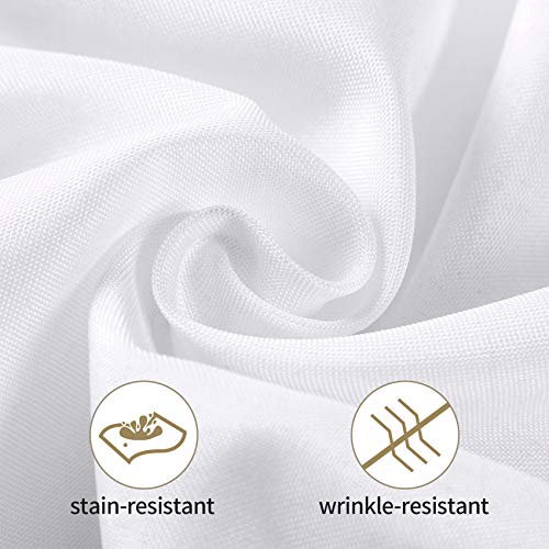 50-Pack 17x17 Inch White Polyester Cloth Napkins - Washable Dinner Napkins