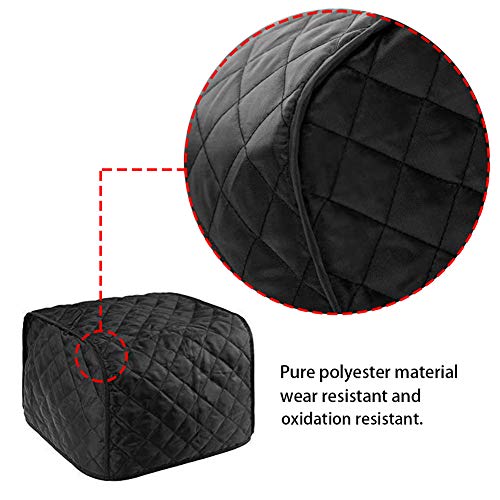 Quilted 4-Slice Toaster Cover - Durable Polyester Dust-Proof Protector