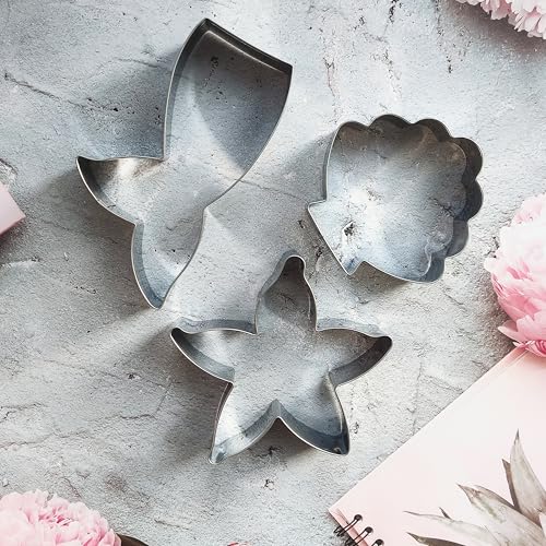 Q-BAKER Mermaid Cookie Cutters Set - Stainless Steel Sea Creatures for Baking