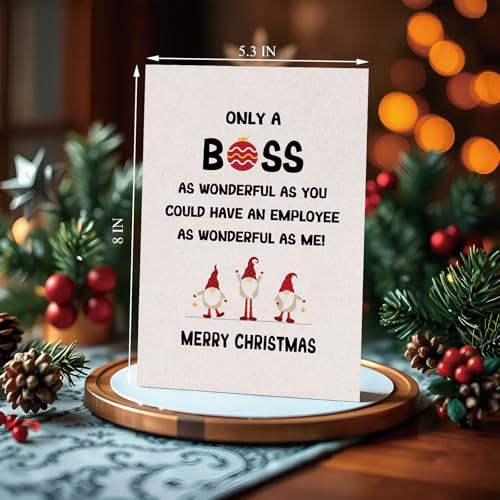 Nchigedy Boss Christmas Card from Team Group - #1 Holiday Greeting Card for Bosses and Staff