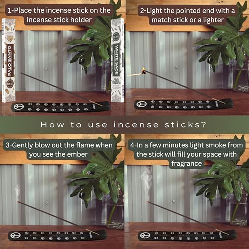 Palo Santo and White Sage Incense Sticks Combo Pack - 40 Count
