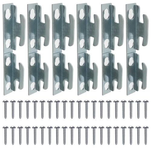 12-Pack Heavy Duty Curtain Rod Brackets, Wall Mount Hardware Hooks