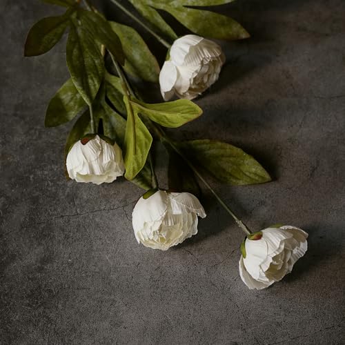 6 Pcs 27" Faux Silk Peony Artificial Flowers for DIY Bouquets