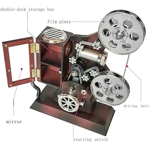 Vintage Movie Projector Music Box with Jewelry Storage Drawers
