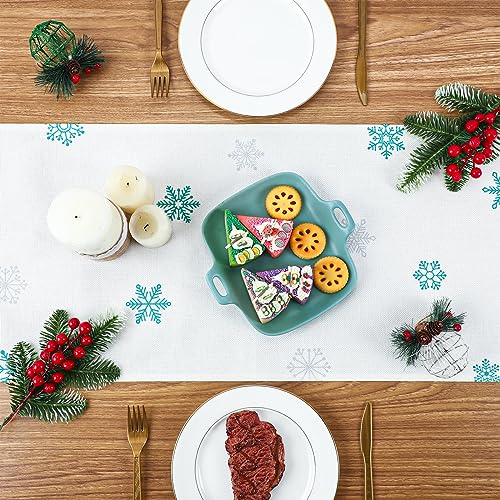 Christmas Snowflake Table Runner 72x13 Inches for Holiday Decor