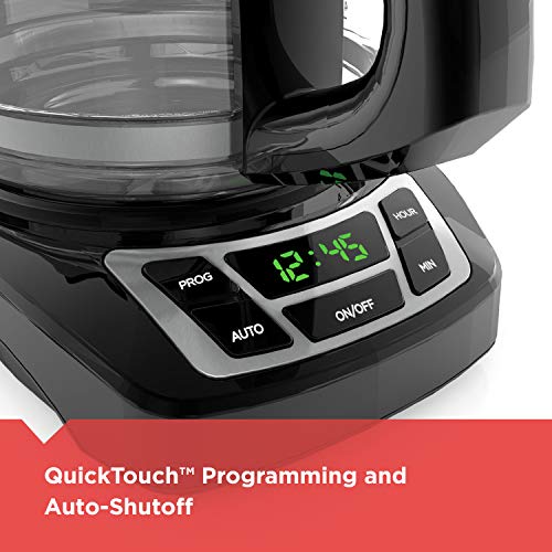 12-Cup Programmable Drip Coffee Maker with Glass Carafe & Auto Brew