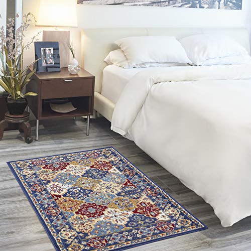 Nourison Grafix Traditional Multicolor 3' x 5' Area -Rug, Easy -Cleaning, Non Shedding, Bed Room, Living Room, Dining Room, Kitchen (3x5)