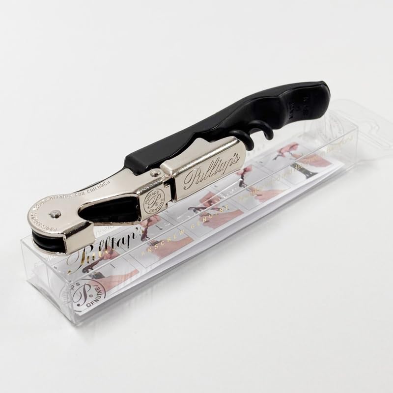 Pulltap’s Double-Hinged Waiter's Corkscrew – Professional Wine Opener with Foil Cutter