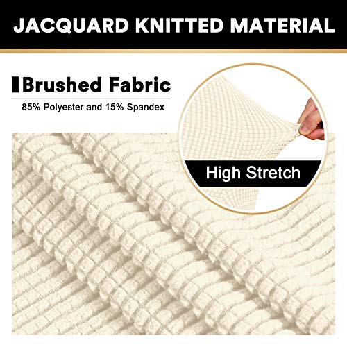 Stretch Futon Cover with Elastic Bottom, Full/Queen Size, Biscotti Beige