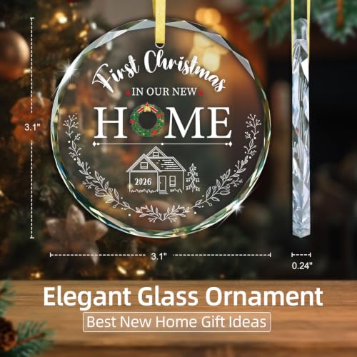SICOHOME New Home Christmas Ornament 2026 - Housewarming Gift, Holiday Decor, Variation: Home a