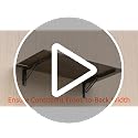Wall Mounted Folding Table, 47-inch Rustic Brown Fold Down Desk