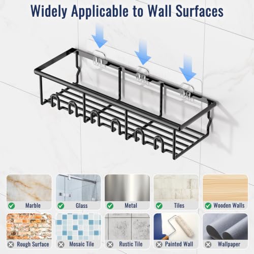 8-Pack Adhesive Shower Caddy Organizer Rustproof Stainless Steel