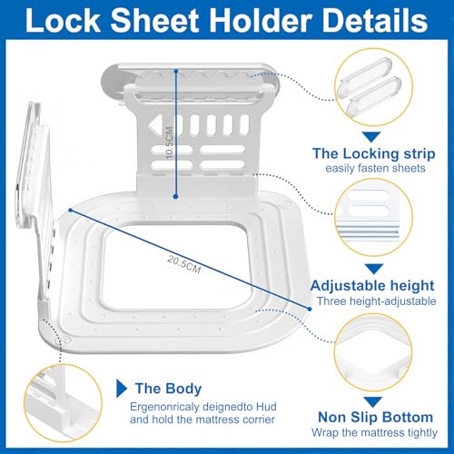 Heavy Duty Bed Sheet Holders - 4 Pack Non-Slip Fitted Sheet Clips