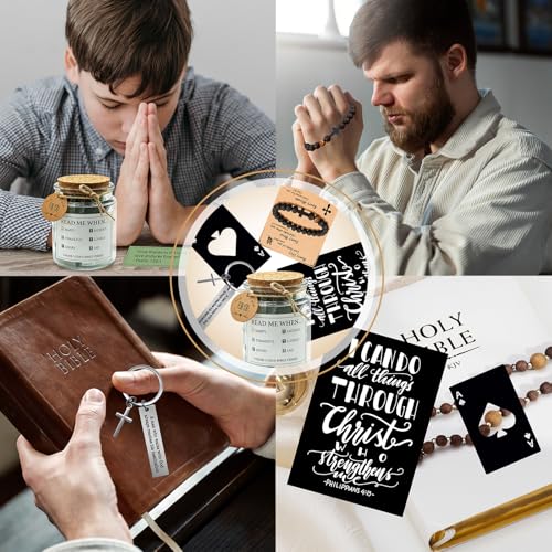 Christian Gifts for Men - Faith, Bible Verse Mug & Religious Accessories Set