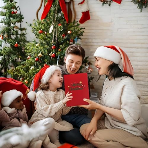 Steelhill Pinecones Card Pop Up Christmas Cards with Envelope – Merry Xmas Gift for Mom Wife Boyfriend (Pinecones Card)