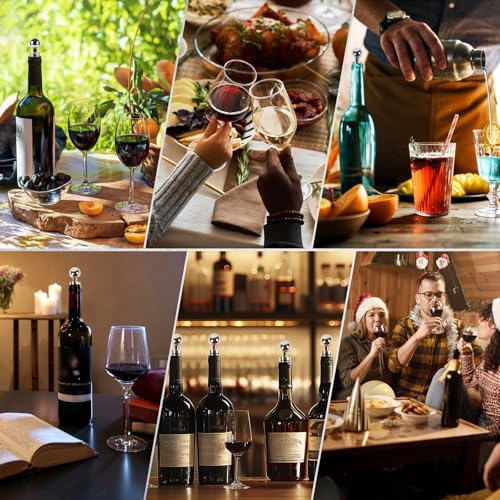 LIGTMAR 4 Pack Wine Stopper & Saver - Keeps Wine Fresh Up to 7 Days