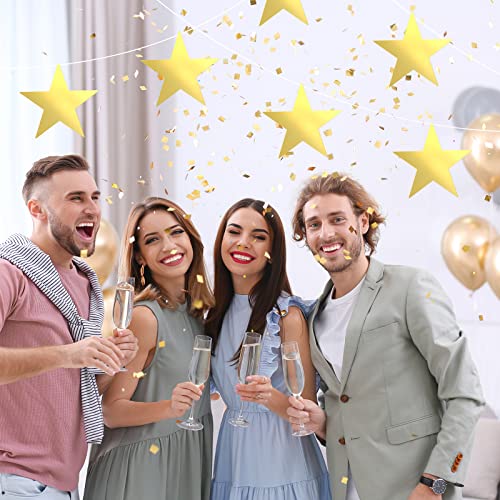 80 Pcs 6-Inch Gold Glitter Star Cutouts - Writable Cardstock Party Decor