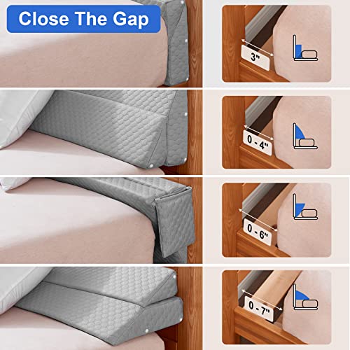 Queen Size Bed Wedge Pillow - Gap Filler for Headboard & Mattress