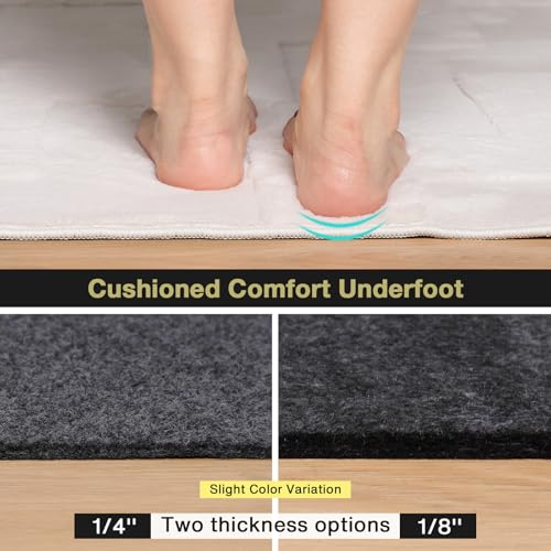 8x10 Non-Slip Rug Pad for Hardwood Floors, 1/8" Waterproof Felt Underlay