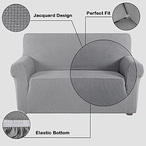 High Stretch Loveseat Slipcover - Washable Pet Protector for 2 Cushions