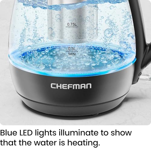 1L Electric Kettle with Tea Infuser – Compact Stainless Steel Hot Water Boiler