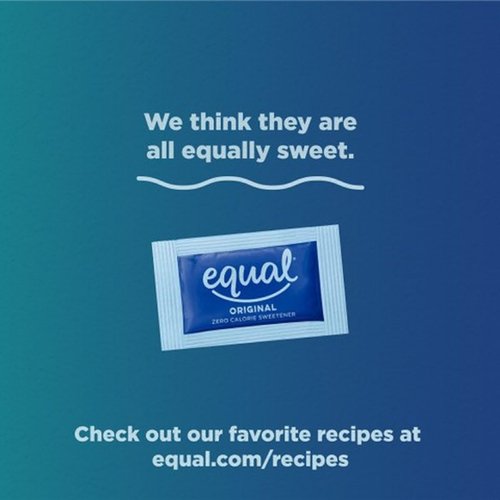 EQUAL Zero Calorie Sweetener Packets - Sugar Substitute for Healthy Living | 500 Count