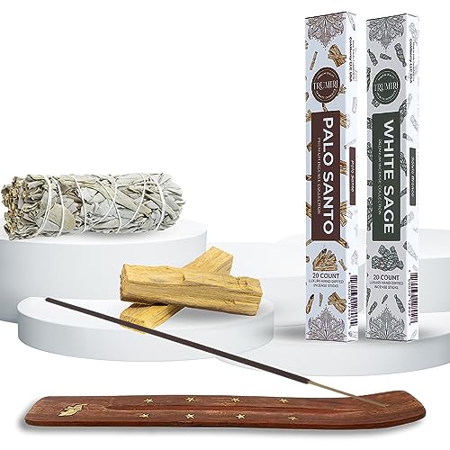Palo Santo and White Sage Incense Sticks Combo Pack - 40 Count