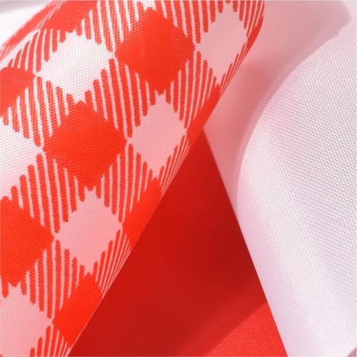 2 Pack Red Plaid Triangle Banner Garland 66ft Pennant Flags for Wedding Party Christmas