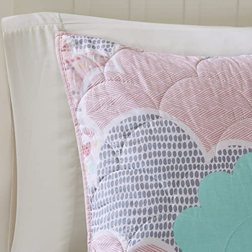 5-Piece Cotton Quilt Set for Kids, Reversible Unicorn Bedding