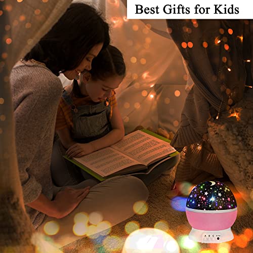 Kids Star Night Light Projector - 360° Rotating 16 Color LED Lamp