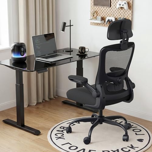 Ergonomic Office Chair with Adjustable Lumbar Support and Flip-Up Armrests