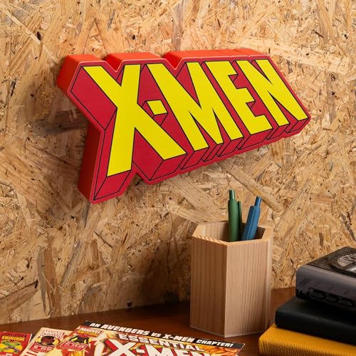 X-Men Comic Logo Light, 27cm LED Wall Mountable or Freestanding Lamp