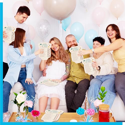 55PCS Guess Who Mommy or Daddy Baby Shower Game Cards - Gender Neutral