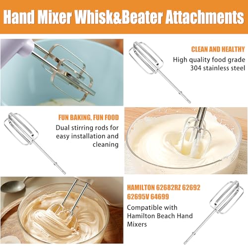 Stainless Steel Hand Mixer Beater Attachments Replacement Set