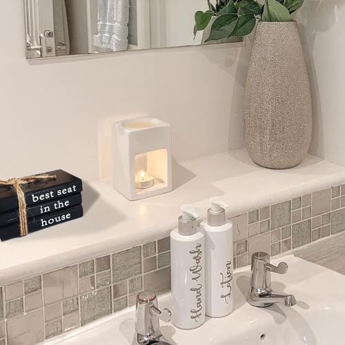 Funny Rustic Wooden Decorative Books for Bathroom Shelf Decor