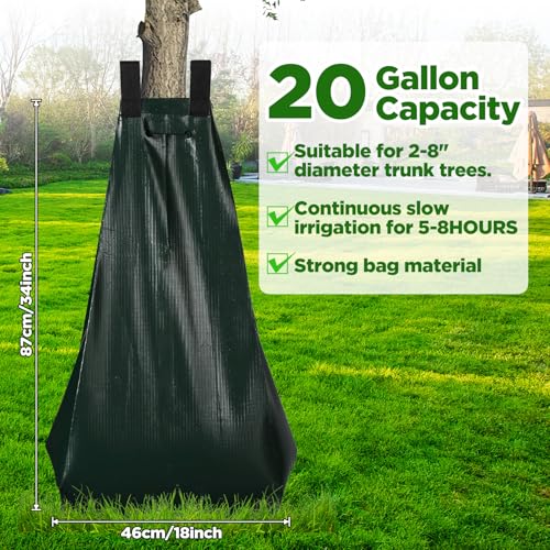 2-Pack 20-Gallon Slow Release Tree Watering Bags - Heavy-Duty Drip Bags