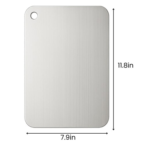 Titanium Cutting Board, 100% Pure Titanium Chopping Board for Kitchen, Hygiene & Durability Double Sided Cutting Board, Non-toxic Chopping Board, Dishwasher Safe (11.8“ x 7.9”)