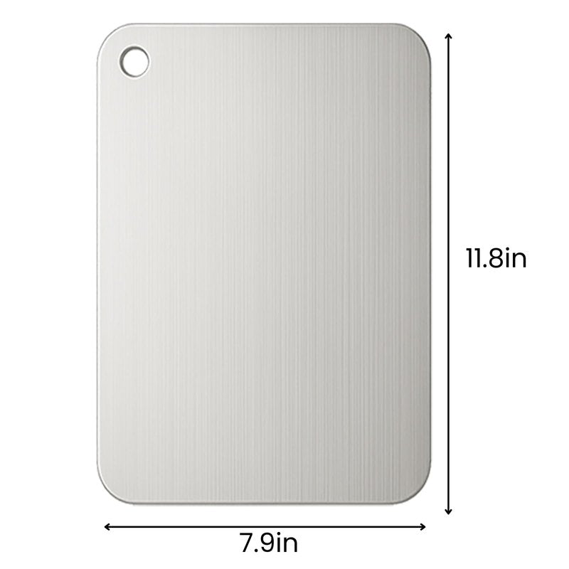 Titanium Cutting Board, 100% Pure Titanium Chopping Board for Kitchen, Hygiene & Durability Double Sided Cutting Board, Non-toxic Chopping Board, Dishwasher Safe (11.8“ x 7.9”)