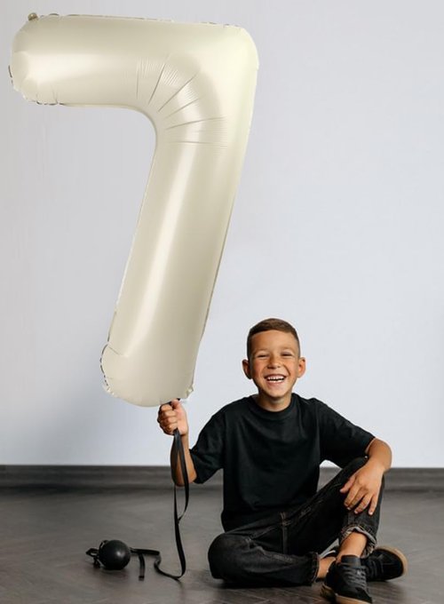 40 Inch Cream White Number 9 Balloon - Perfect for Birthday Parties, Weddings & Graduations