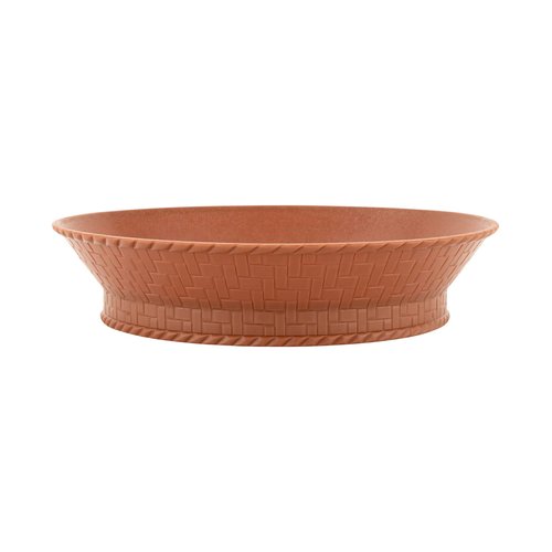 GET RB-880-TER Round Serving Basket with Base and Drainage, 10.5", Terra Cotta (Set of 12)