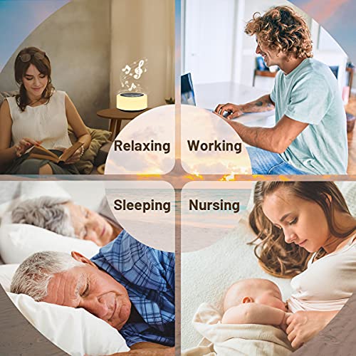 White Noise Sleep Sound Machine with 30 Soothing Sounds & 12 Color Night Light