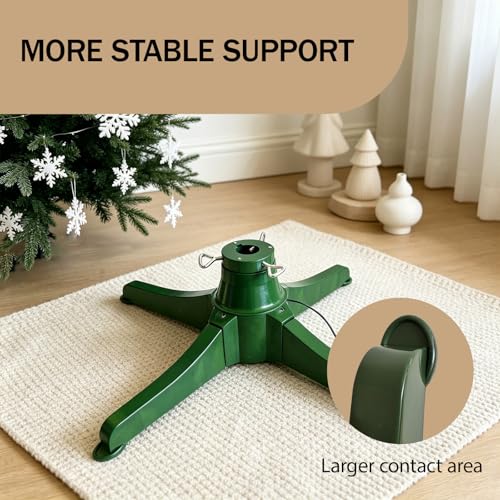 Rotating Christmas Tree Stand with Music Box for Trees Up to 7.5ft (70 lbs)